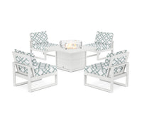 Thumbnail for Trex Eastport Modular 5-Piece Deep Seating Set with Square Fire Pit Table