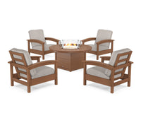 Thumbnail for Trex Rockport 5-Piece Deep Seating Set with Round Fire Pit Table
