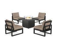 Thumbnail for Trex Eastport Modular 5-Piece Deep Seating Set with Square Fire Pit Table