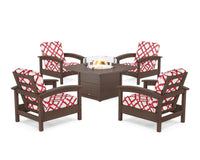 Thumbnail for Trex Rockport 5-Piece Deep Seating Set with Square Fire Pit Table