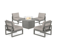 Thumbnail for Trex Eastport Modular 5-Piece Deep Seating Set with Yacht Club Fire Pit Table