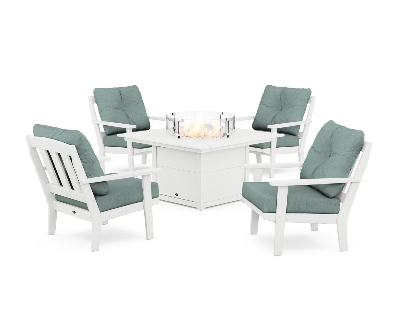 Trex Cape Cod 5-Piece Deep Seating Set with Fire Pit Table