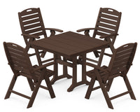 Thumbnail for Trex Yacht Club Highback 5-Piece Farmhouse Trestle Dining Set