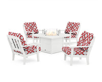 Thumbnail for Trex Cape Cod 5-Piece Deep Seating Set with Fire Pit Table