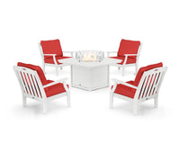 Thumbnail for Trex Yacht Club 5-Piece Deep Seating Set with Fire Pit Table