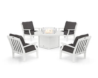 Thumbnail for Trex Yacht Club 5-Piece Deep Seating Set with Round Fire Pit Table