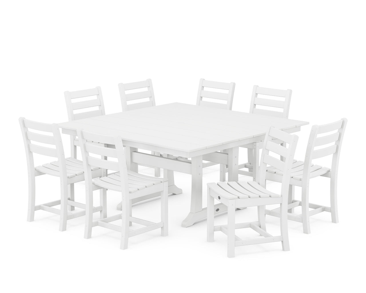 Trex Monterey Bay 9-Piece Farmhouse Trestle Dining Set