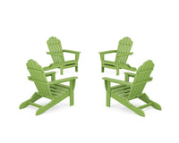 Thumbnail for Trex 4-Piece Monterey Bay Folding Adirondack Chair Conversation Set
