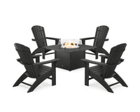 Thumbnail for Trex Yacht Club Adirondack 5-Piece Set with Square Fire Pit Table