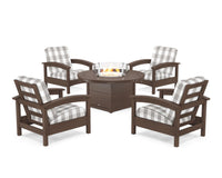 Thumbnail for Trex Rockport 5-Piece Deep Seating Set with Round Fire Pit Table
