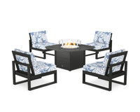 Thumbnail for Trex Eastport Modular 5-Piece Deep Seating Set with Yacht Club Fire Pit Table