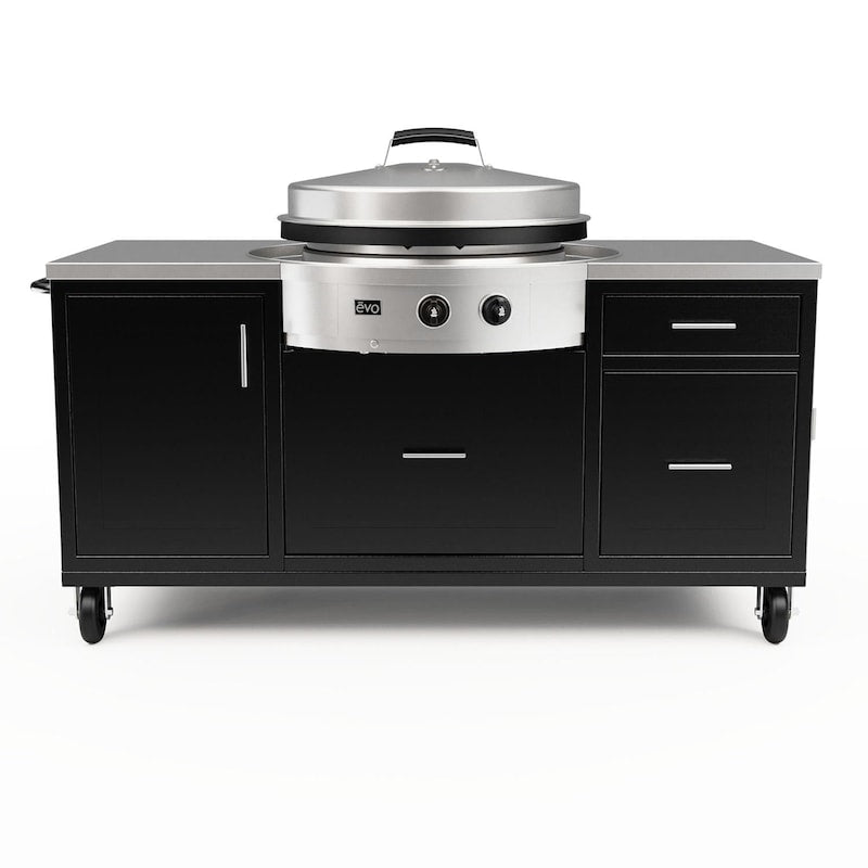 EVO Onyx Grill Cart W/Affinity 30G Flattop Propane Gas Griddle - 10-0055-LP