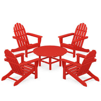 Thumbnail for POLYWOOD Classic Adirondack 5-Piece Conversation Set - Sunset Red