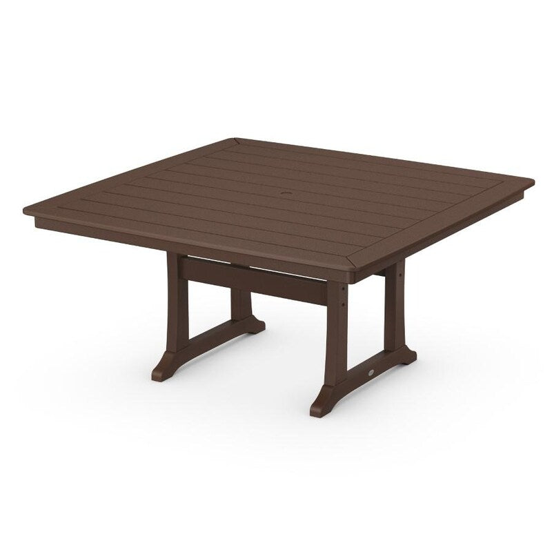 POLYWOOD Nautical Trestle 59-Inch Dining Table in Mahogany