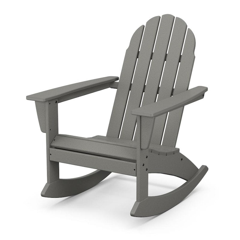 POLYWOOD Vineyard Adirondack Rocking Chair in Slate Grey