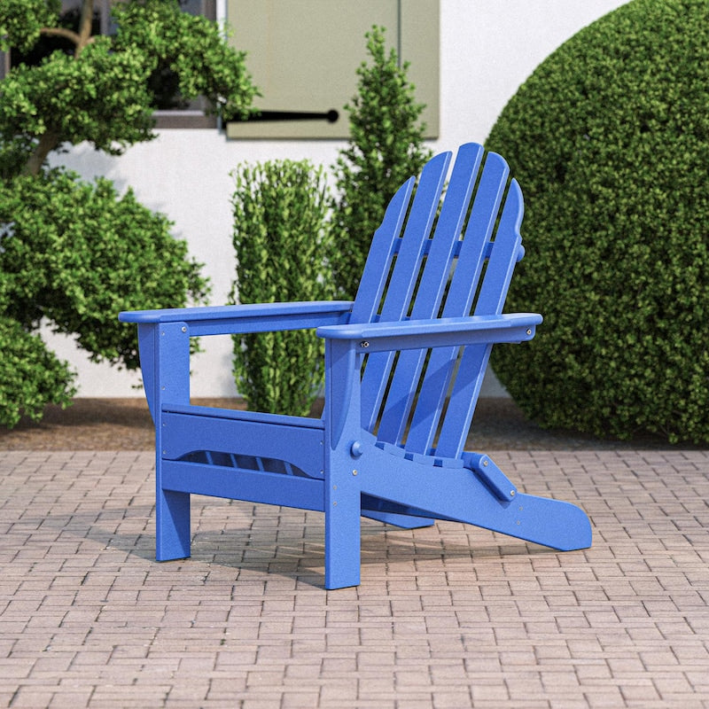 POLYWOOD Classic Folding Adirondack Chair - Pacific Blue