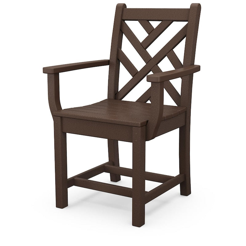 POLYWOOD Chippendale Dining Arm Chair - Mahogany