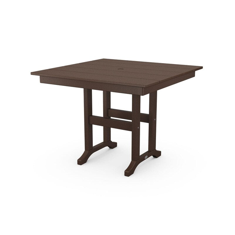 POLYWOOD 37-Inch Farmhouse Dining Table - Mahogany