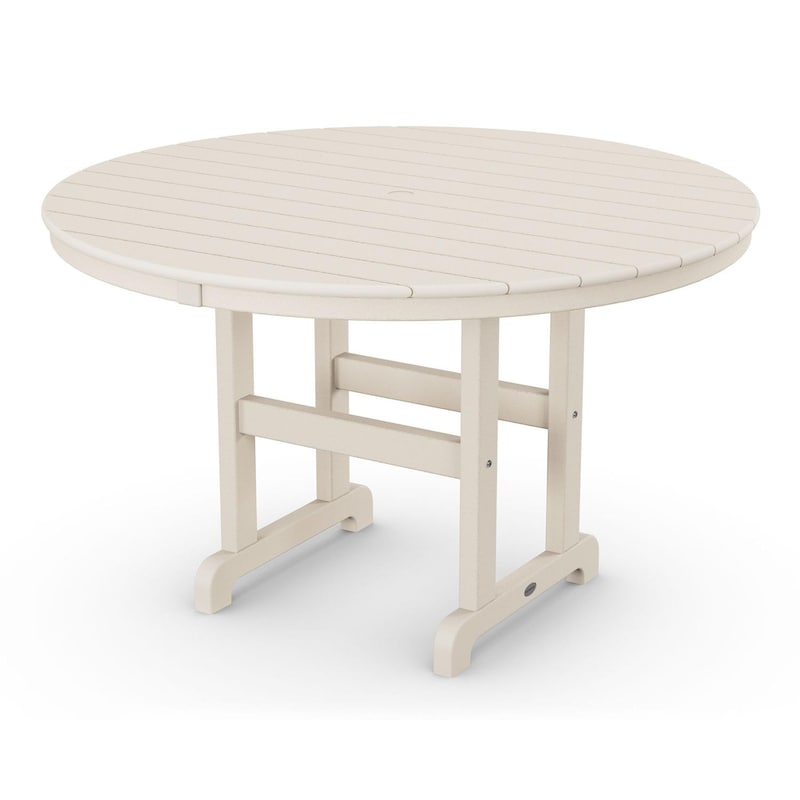 POLYWOOD 48-Inch Round Dining Table - Sand