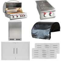 Thumbnail for Blaze Premium LTE 7-Piece 32-Inch Outdoor Kitchen Package - BLZ-4LTE2-NG-7PC-SC