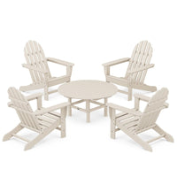 Thumbnail for POLYWOOD Classic Adirondack 5-Piece Conversation Set - Sand