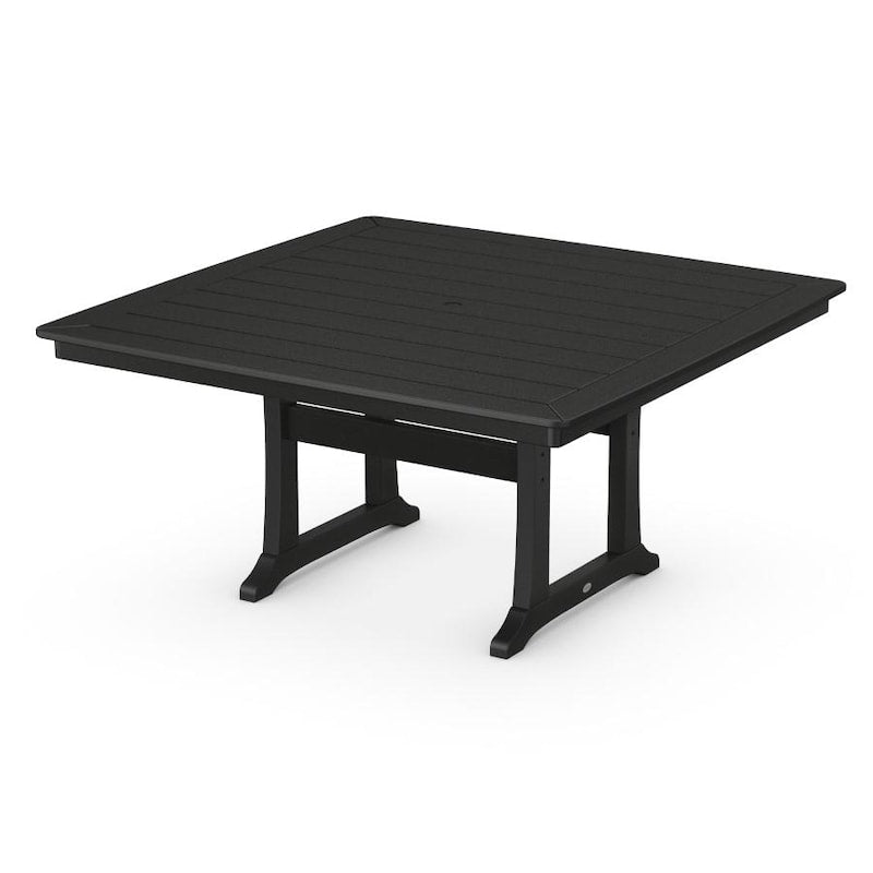 POLYWOOD Nautical Trestle 59-Inch Dining Table in Black