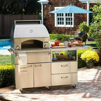 Thumbnail for Lynx Professional Napoli 30-Inch Natural Gas Outdoor Pizza Oven On Mobile Kitchen Cart - LPZAF-NG
