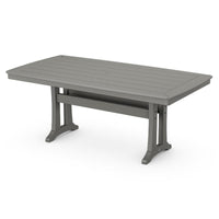 Thumbnail for POLYWOOD Nautical Trestle 38 X 72-Inch Dining Table in Slate Grey