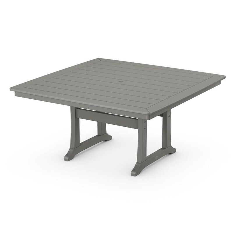 POLYWOOD Nautical Trestle 59-Inch Dining Table in Slate Grey