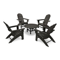 Thumbnail for POLYWOOD Vineyard 5-Piece Oversized Adirondack Set - Black