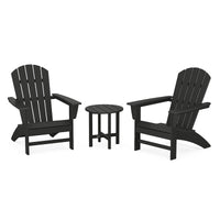 Thumbnail for POLYWOOD Nautical 3-Piece Adirondack Set - Black
