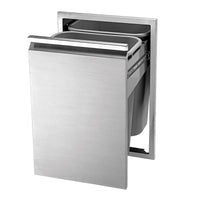 Thumbnail for Twin Eagles 18-Inch Roll-Out Stainless Steel Double Trash Drawer / Recycling Bin - TETD182T-B