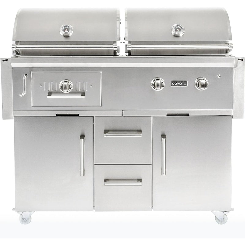 Coyote Centaur 50-Inch Natural Gas/Charcoal Dual Fuel Grill - C1HY50NG