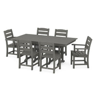 Thumbnail for POLYWOOD Lakeside 7-Piece Farmhouse Dining Set - Slate Grey