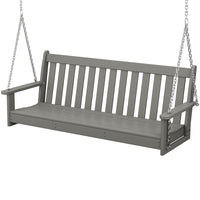 Thumbnail for POLYWOOD Vineyard 60-Inch Porch Swing - Slate Grey