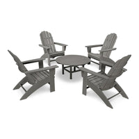 Thumbnail for POLYWOOD Vineyard 5-Piece Oversized Adirondack Set - Slate Grey