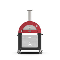 Thumbnail for Alfa Moderno 2 Pizze Propane Pizza Oven W/ Natural Gas Conversion Kit and Oven Base - Antique Red - FXMD-2P-GROA-U