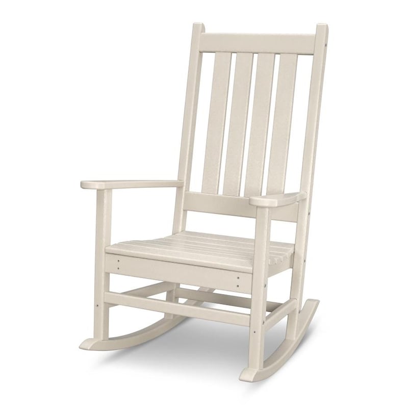 POLYWOOD Vineyard Porch Rocking Chair in Sand