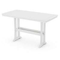 Thumbnail for POLYWOOD Nautical Trestle 38 X 73-Inch Bar Table - White