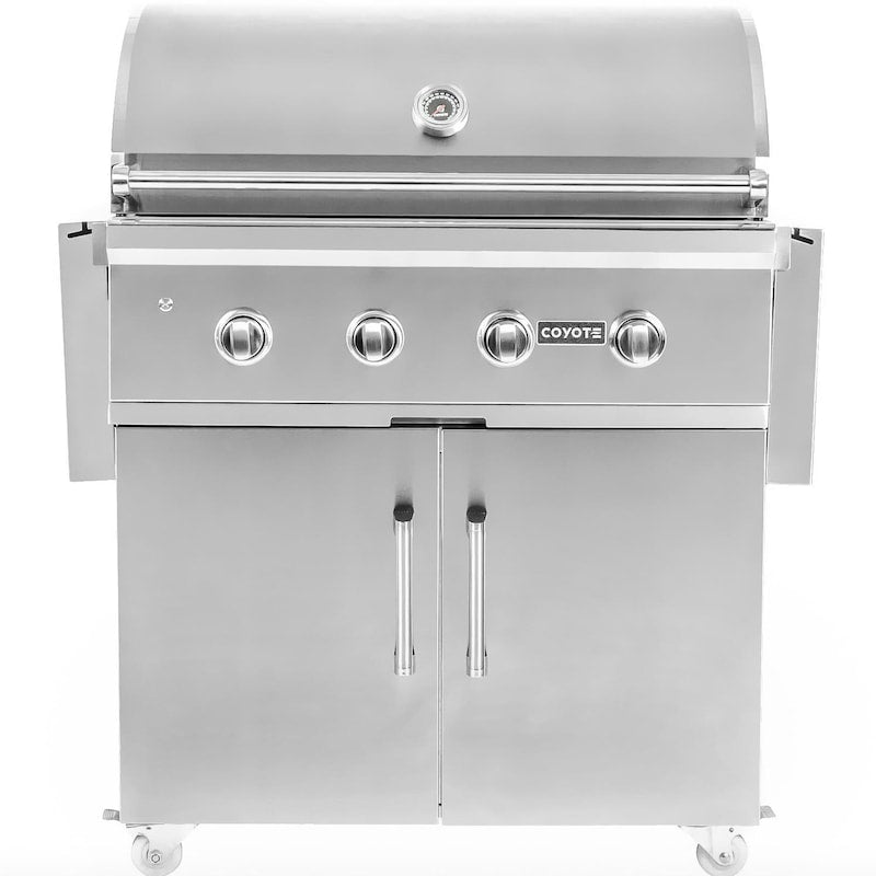 Coyote C-Series 36-Inch 4-Burner Freestanding Natural Gas Grill - C2C36NG + C1S36CT