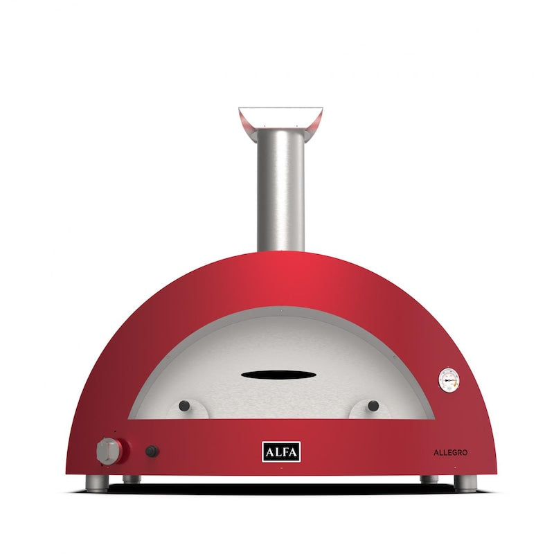 Alfa Moderno 5 Pizze Propane Pizza Oven W/ Natural Gas Conversion Kit - Antique Red - FXMD-5P-MROA-U