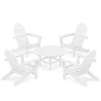 Thumbnail for POLYWOOD Classic Adirondack 5-Piece Conversation Set - White