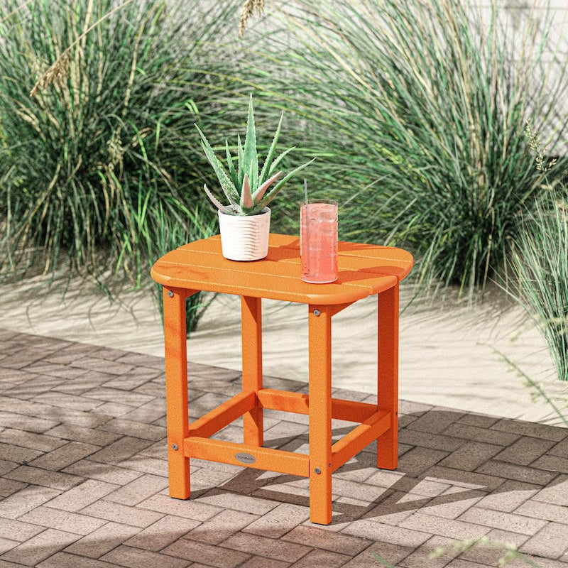 POLYWOOD South Beach 18-Inch Side Table - Tangerine