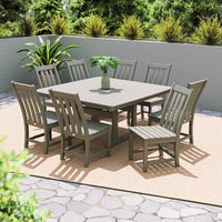 Thumbnail for POLYWOOD Vineyard 9-Piece Dining Set - Slate Grey