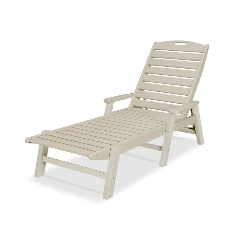 POLYWOOD Nautical Chaise W/Arms - Sand