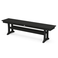 Thumbnail for POLYWOOD Farmhouse Trestle 65-Inch Bench - Black