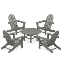 Thumbnail for POLYWOOD Classic Adirondack 5-Piece Conversation Set - Slate Grey
