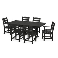 Thumbnail for POLYWOOD Lakeside 7-Piece Farmhouse Dining Set - Black