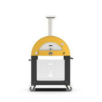 Thumbnail for Alfa Moderno 2 Pizze Propane Pizza Oven W/ Natural Gas Conversion Kit and Oven Base - Fire Yellow - FXMD-2P-GGIA-U