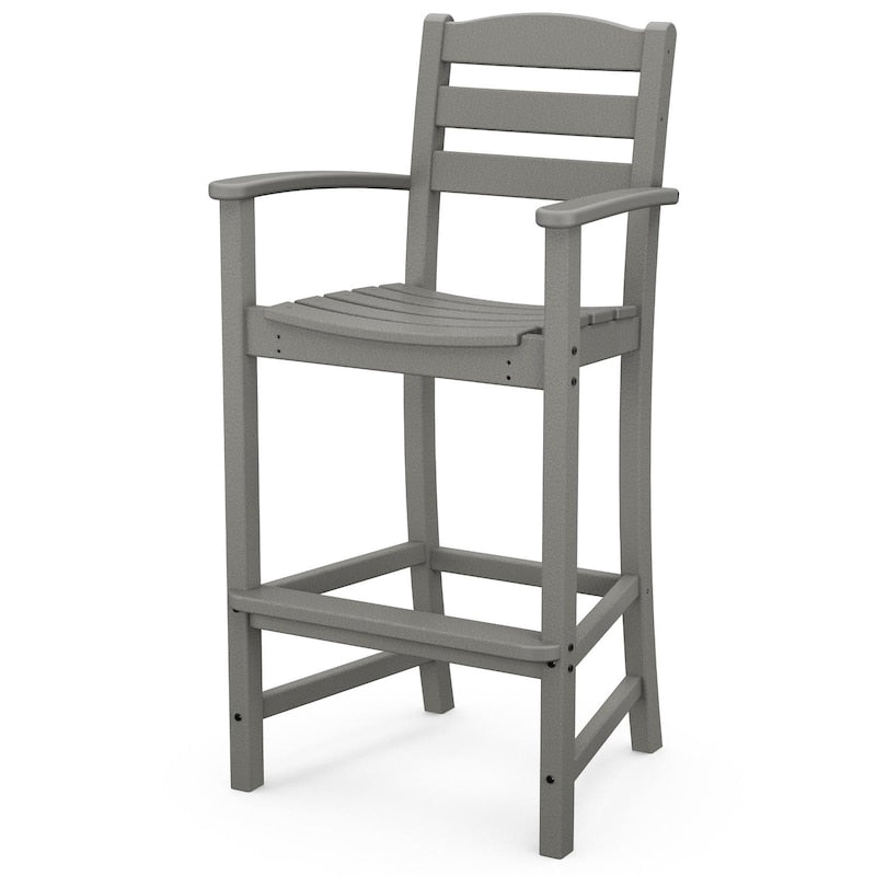 POLYWOOD La Casa Cafe Bar Arm Chair - Slate Grey